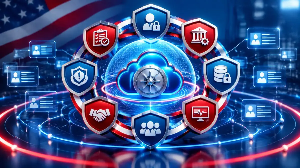 Eight interlocking protection layers surrounding a secure cloud CRM vault